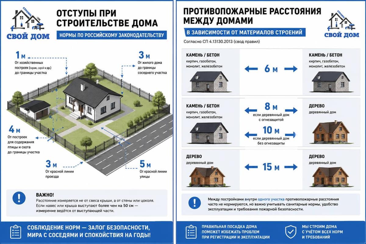 Построить дом это не только выбрать проект, но и правильно расположить его на участке