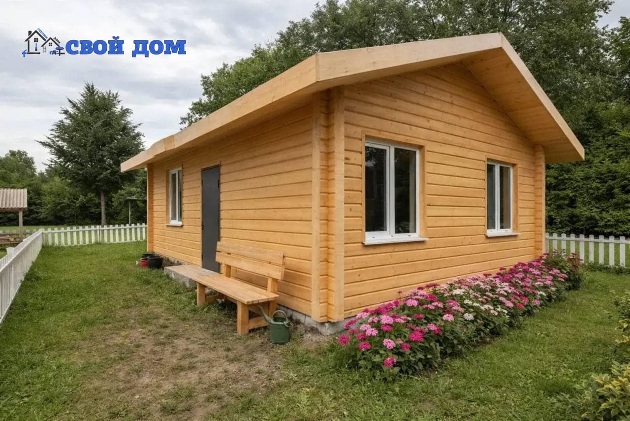 Проект #005 — дом из бруса 49 м², фото фасада